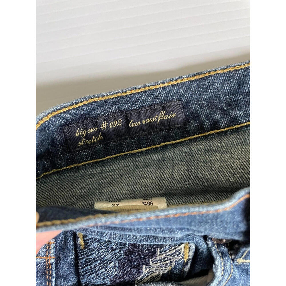 Citizens Of Humanity Womens Big Sur 092 Low Waist Flair Embroidered Med Wash 26 - Picture 6 of 9